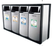 高鐵站四分類垃圾桶