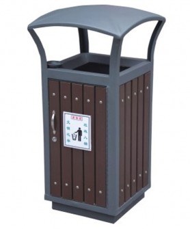 鋼木垃圾桶