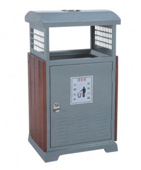 鋼木垃圾桶