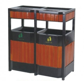 鋼木垃圾桶