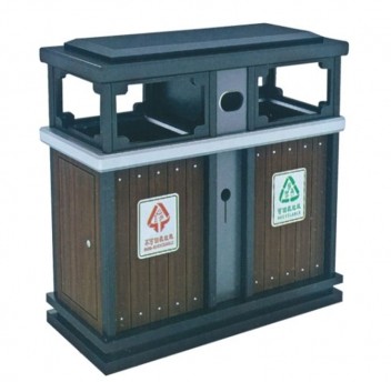 鋼木垃圾桶