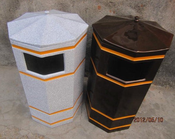 仿古八角分類垃圾桶