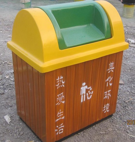 仿木紋垃圾箱